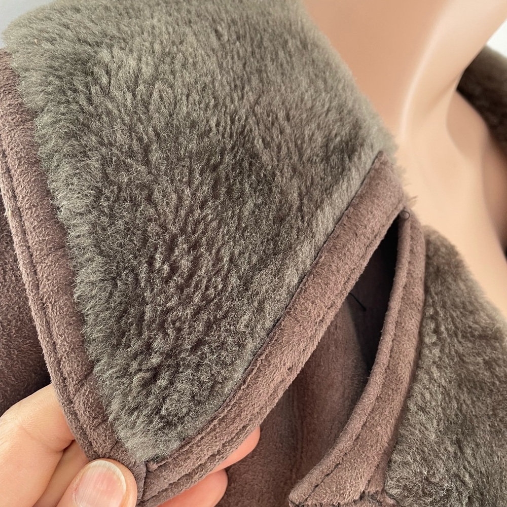 HOLT RENFREW 43”chest classic Californian rancher sheepskin coat real vintage - Picture 9 of 16